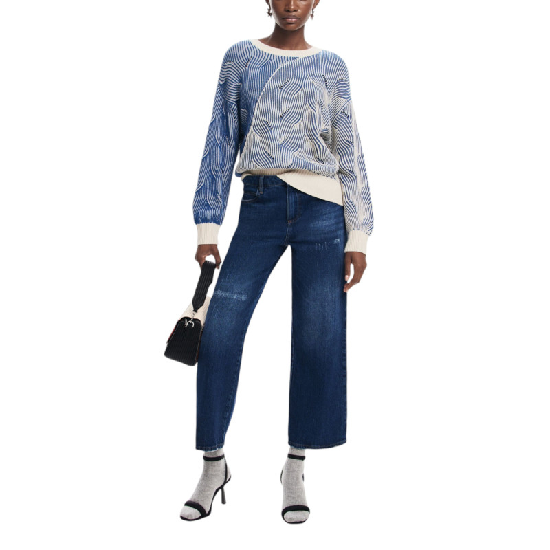 Desigual Megztinis 24WWJF10 Light Blue