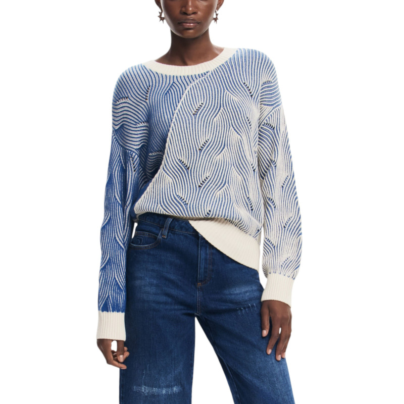 Desigual Megztinis 24WWJF10 Light Blue