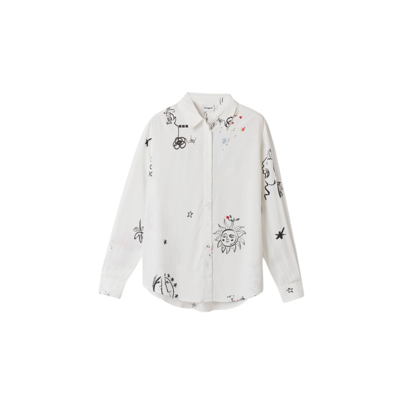 Desigual Moteriški Marškiniai 24WWCW39 White