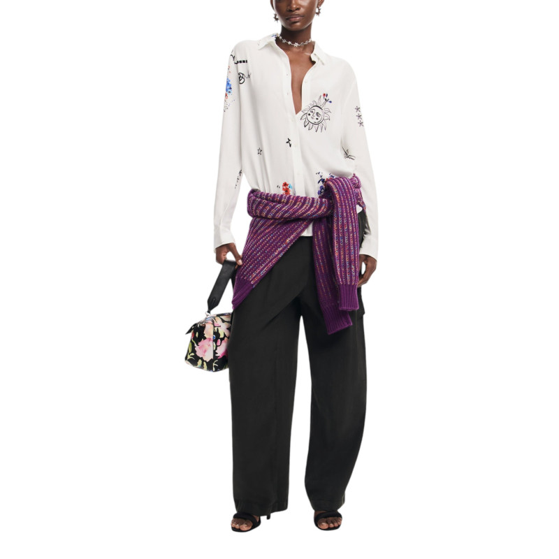 Desigual Moteriški Marškiniai 24WWCW39 White