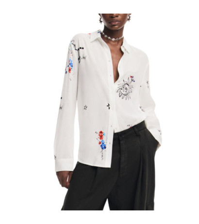 Desigual Moteriški Marškiniai 24WWCW39 White
