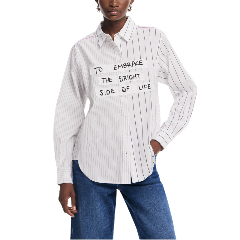 Desigual Moteriški Marškiniai 24WWCW19 White