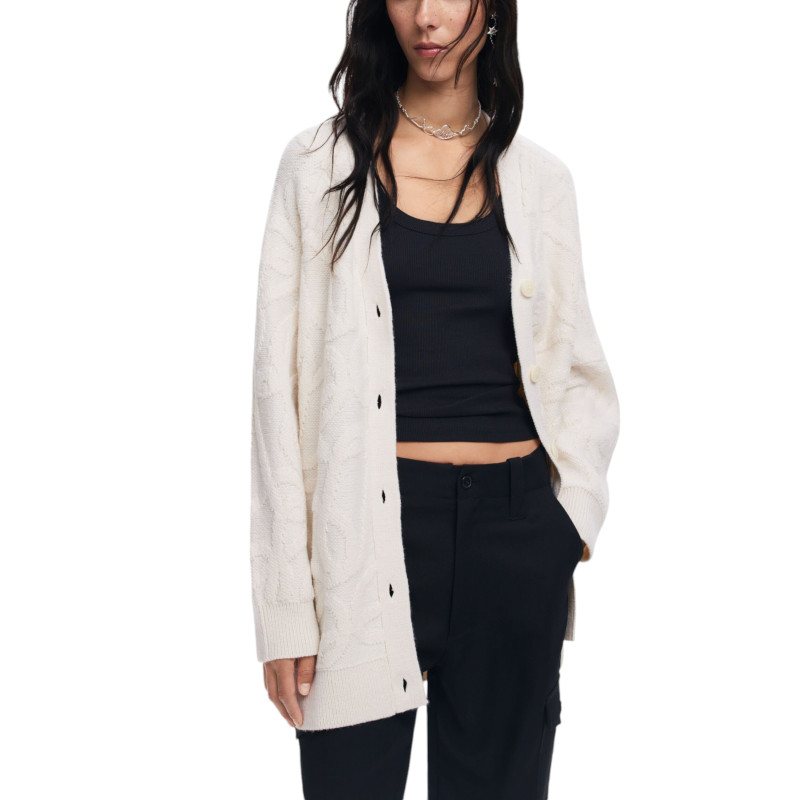 Desigual Megztinis 24WWJF12 White