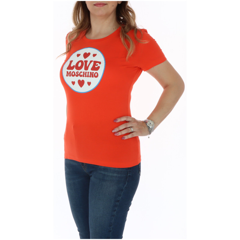 Love Moschino Marškinėliai W4H1920 Orange