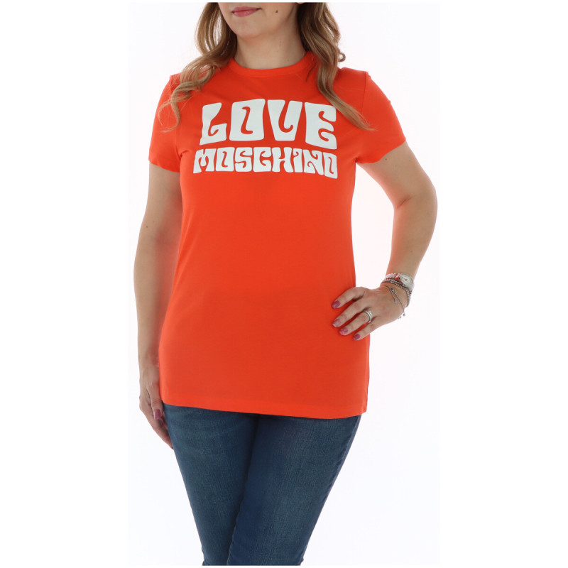 Love Moschino Marškinėliai W4F732FM3876 Orange