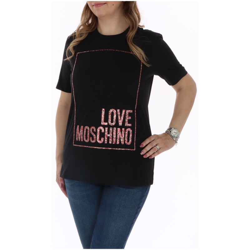 Love Moschino Marškinėliai W4H0605M3876 Black