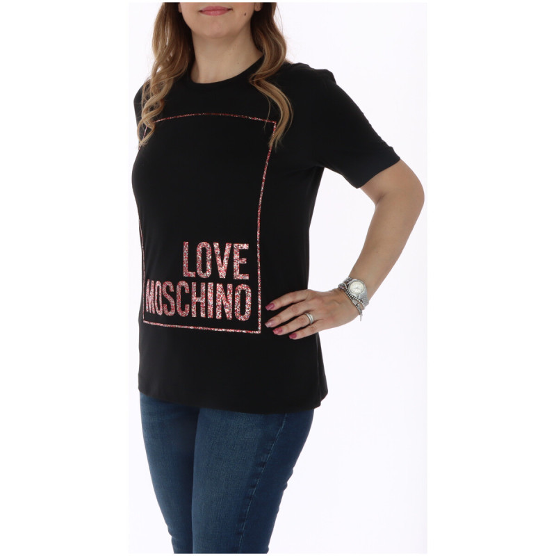 Love Moschino Marškinėliai W4H0605M3876 Black