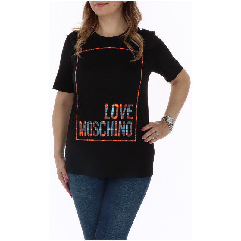 Love Moschino Marškinėliai W4F153ZM3876 Black