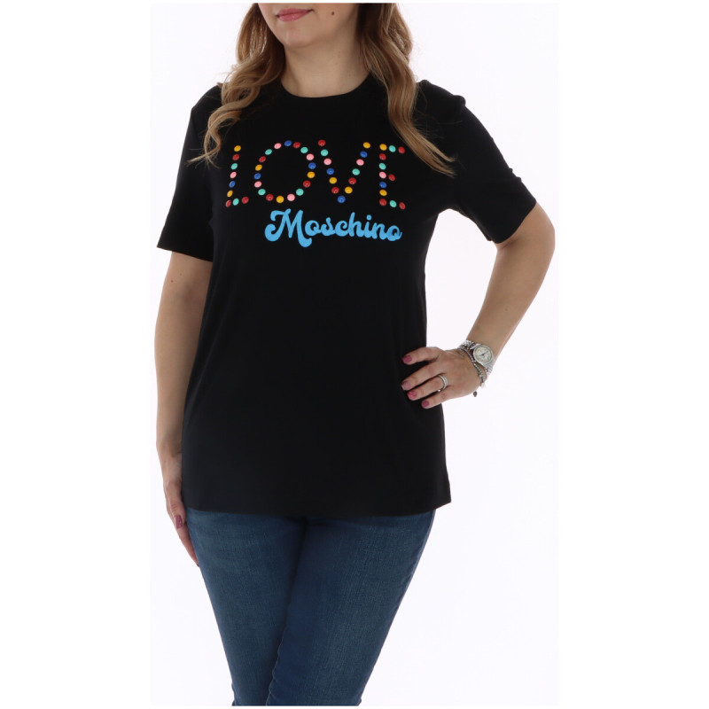 Love Moschino Marškinėliai W4H0625M3876 Black