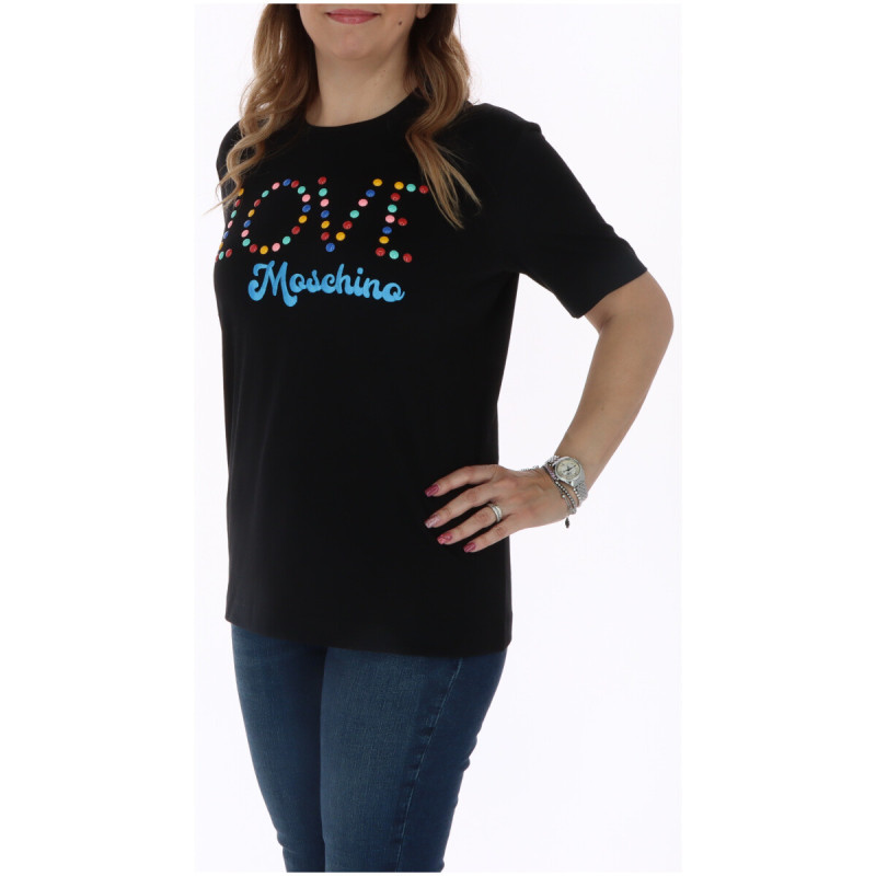 Love Moschino Marškinėliai W4H0625M3876 Black