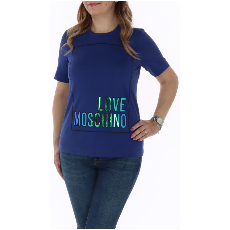 Love Moschino Marškinėliai W4F153IM3876 Blue