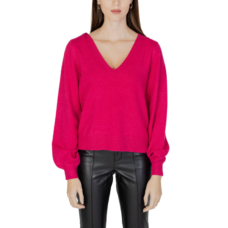 Vila Clothes Megztinis 14084174 Fuchsia