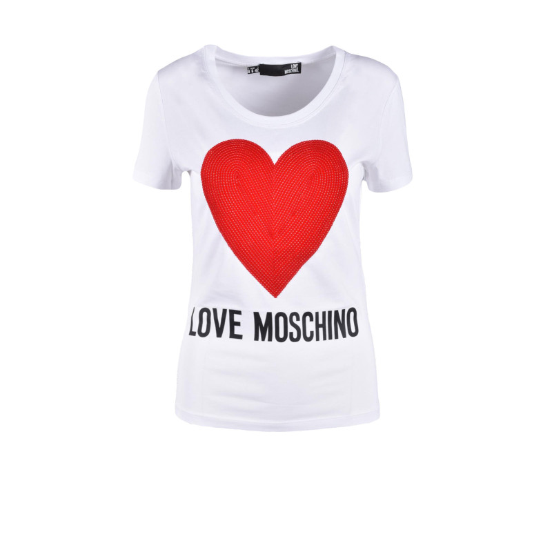 Love Moschino Marškinėliai LOVTSHDAAF1ST0709807 02 White