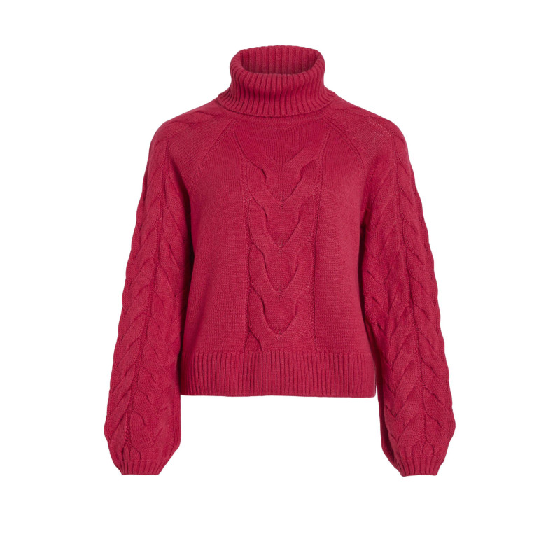 Vila Clothes Megztinis 14087553 Fuchsia