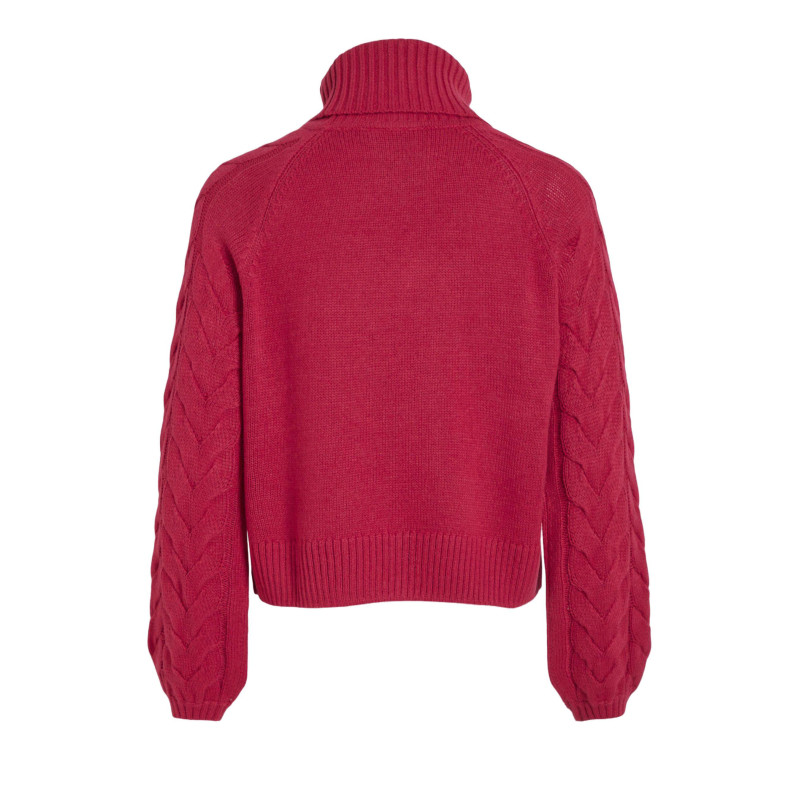 Vila Clothes Megztinis 14087553 Fuchsia