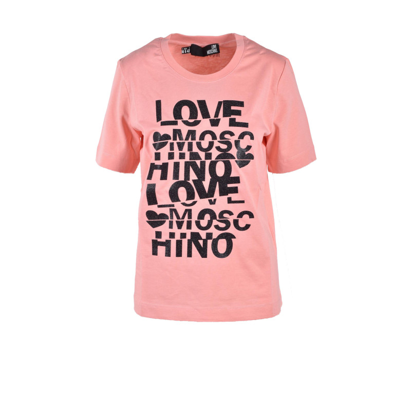 Love Moschino Marškinėliai LOVTSHDAAF1ST0709840 05 Pink