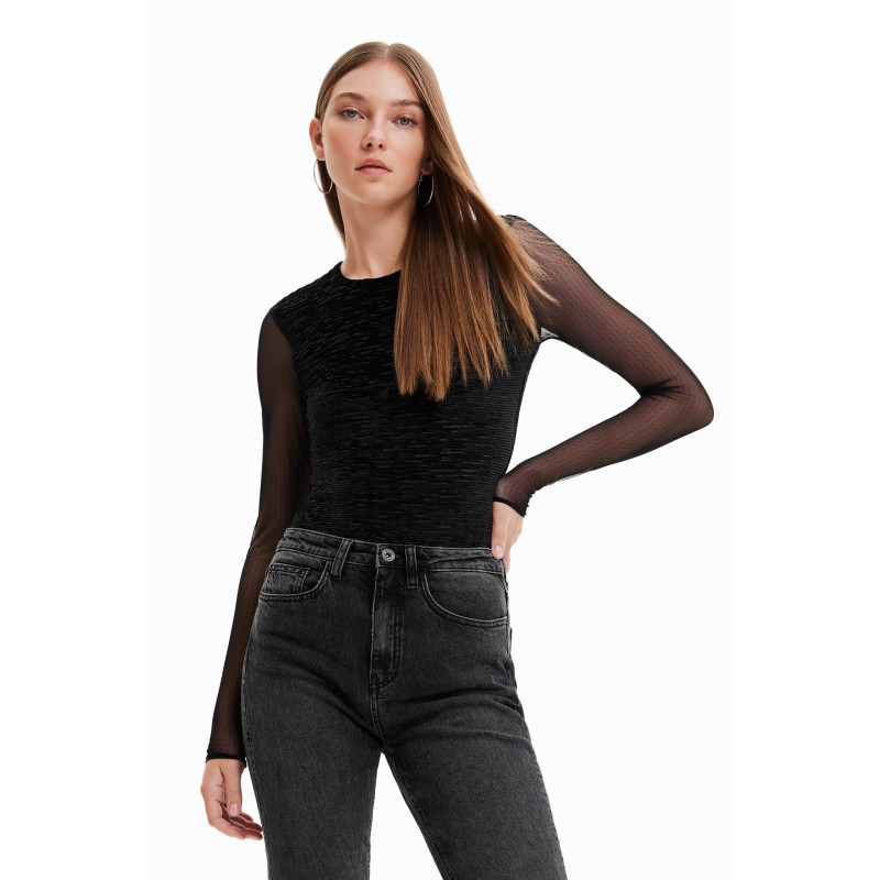 Desigual Marškinėliai 22WWQK16 Black