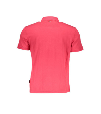 Napapijri polo marškinėliai NP0A4GB4ELBASJERSEY Rožinė