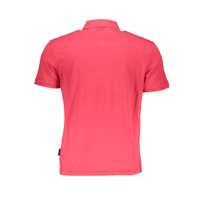 Napapijri polo marškinėliai NP0A4GB4ELBASJERSEY Rožinė