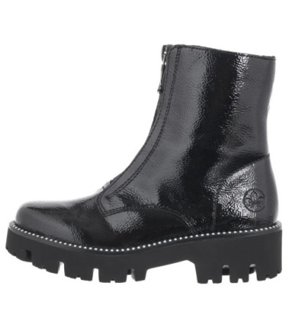 Rieker Czarne Lakierowane Y3351-00 Black (RI218-a) bateliai