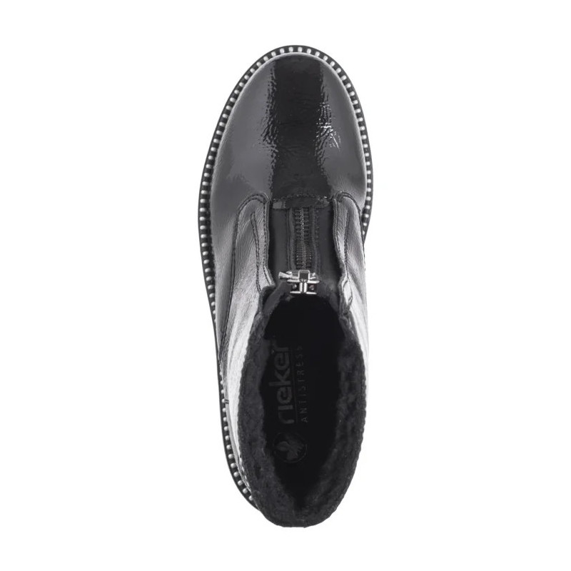 Rieker Czarne Lakierowane Y3351-00 Black (RI218-a) bateliai