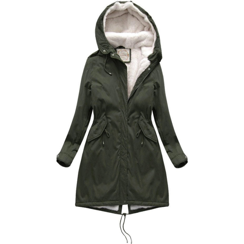 FUR HOODED PARKA KHAKI (7992-PLUS) striukė FUR HOODED PARKA KHAKI (7992-PLUS) striukė