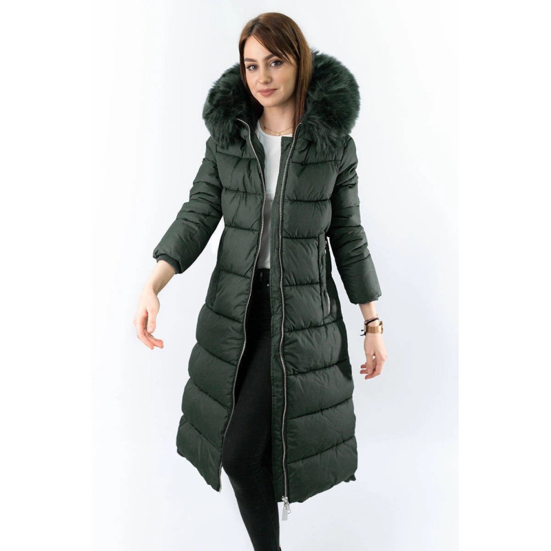 LONG WINTER HOODED JACKET BLACK (7688BIG) striukė LONG WINTER HOODED JACKET BLACK (7688BIG) striukė