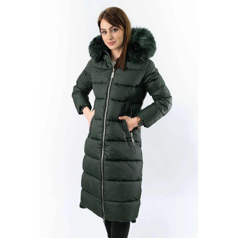LONG WINTER HOODED JACKET BLACK (7688BIG) striukė LONG WINTER HOODED JACKET BLACK (7688BIG) striukė