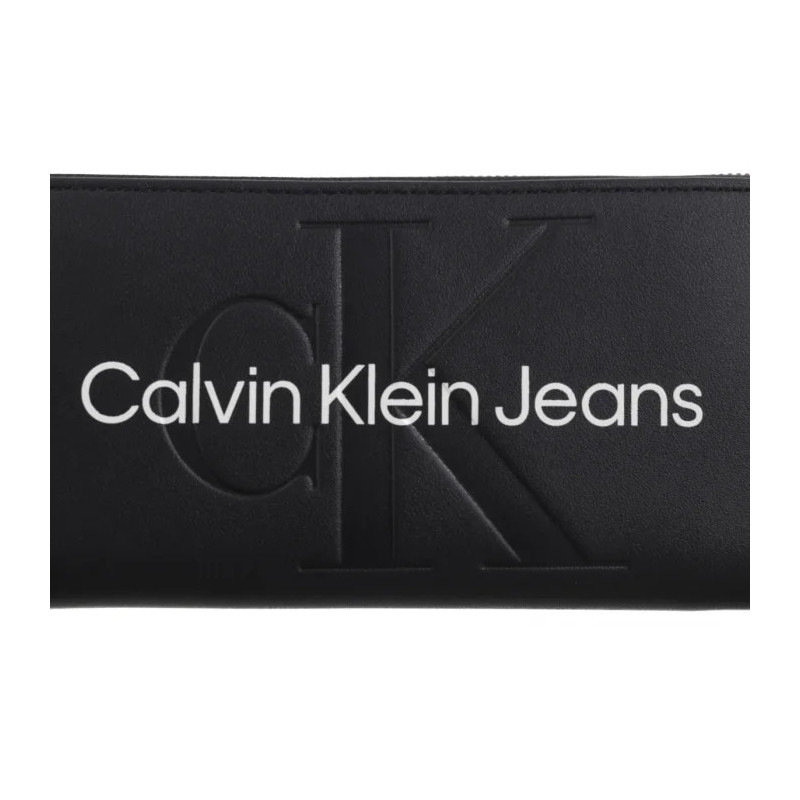 Calvin Klein Sculpted Mono Zip Around Mono Black/White K60K607634 01R (CK120-f) rankinė