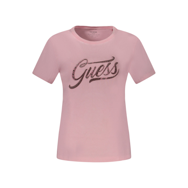 Guess jeans marškinėliai W4RI52I3Z14 Rožinė