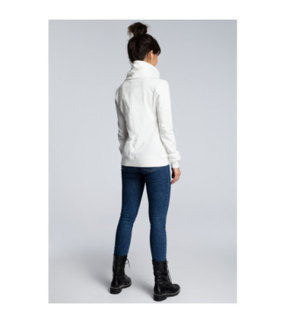 B071 Bluza z ukośnym zamkiem - ecru