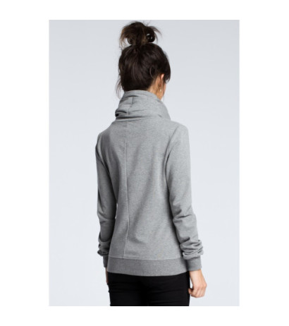 B071 Bluza z ukośnym zamkiem - szara