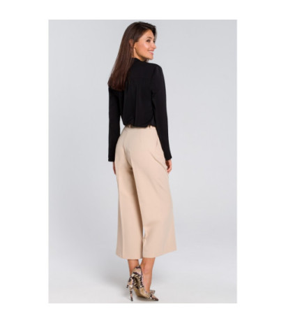 S139 Moteriškos "culotte" kelnės - smėlio spalvos
