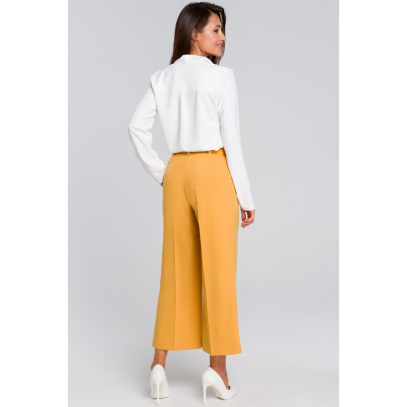 S139 Moteriškos "culotte" kelnės - geltonos