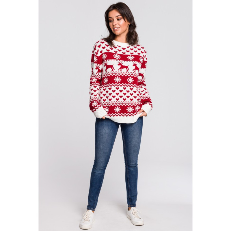 BK039 Sweter z motywem świątecznym - model 2