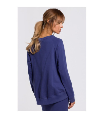 M492 Bluza z klamerkami i lampasami - indygo
