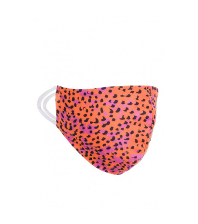 Profilowana maseczka z nadrukiem - pomarańczowa