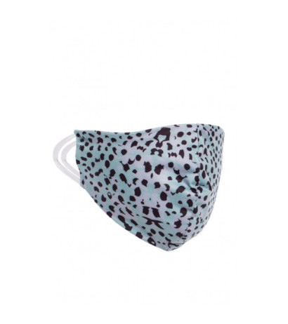 Profilowana maseczka z nadrukiem - miętowa