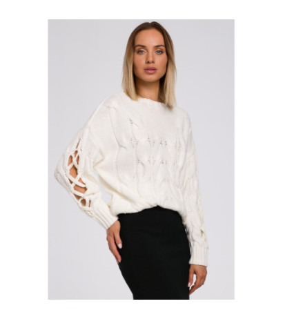 M539 Sweter z dziurami na...