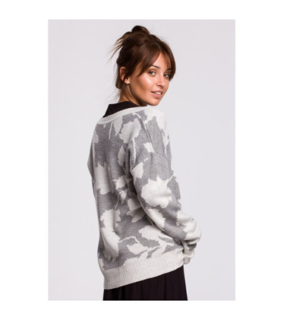 BK056 Sweter w kwiaty - model 1