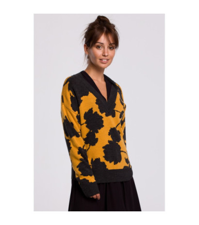 BK056 Sweter w kwiaty - model 3