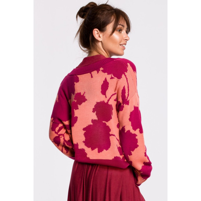 BK056 Sweter w kwiaty - model 4
