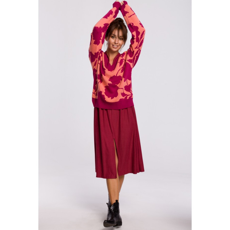 BK056 Sweter w kwiaty - model 4