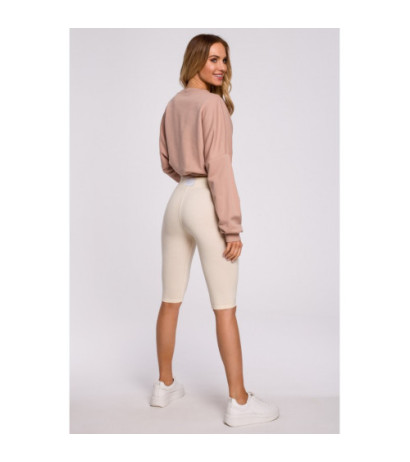 M593 Krótkie Legginsy Typu Kolarki - śmietankowe