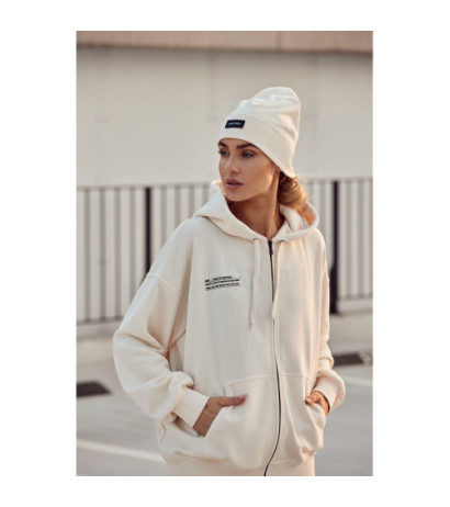 M624 Czapka beanie - śmietankowa