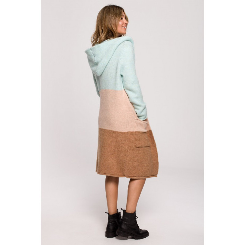 BK072 Kardigan w pasy wielokolorowe - model 2