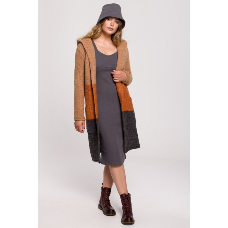 BK072 Kardigan w pasy wielokolorowe - model 4