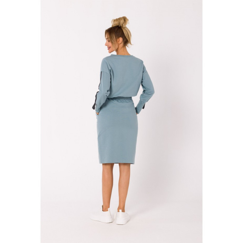 M728 Sportowa spódnica z gumą w pasie - agawa