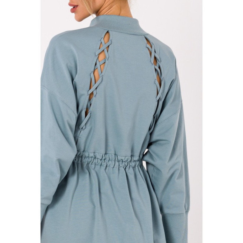 M733 Sukienka na zamek z wycięciami na plecach - agawa