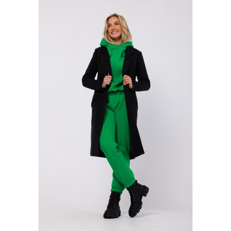 M758 Płaszcz zapinany - czarny